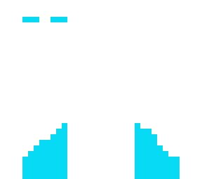 wight and cyan ender man