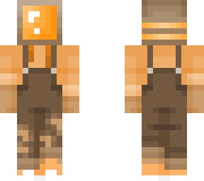 ~orange tv head person with overalls~