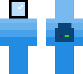 among us crewmate (gradient blue)
