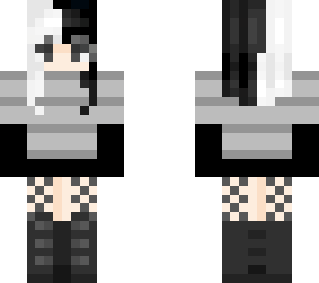 black and white