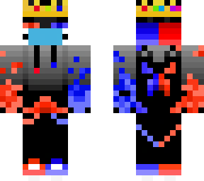 blue and red enderman wearing (mask) | Minecraft Skin