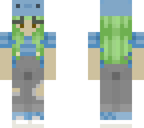 blue axolotl girl | Minecraft Skin