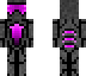 half enderman veial in a spacesiuit