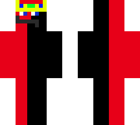 half red half black