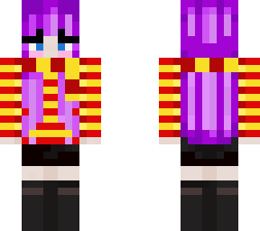 minecraft gryffindor x-mas (purple hair style)