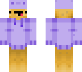 potato axolotl-hat, purple hoodie