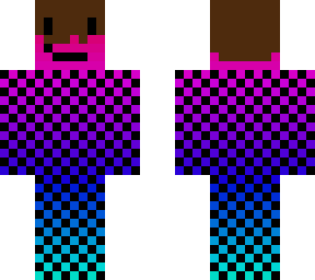 rainbow checker with hair