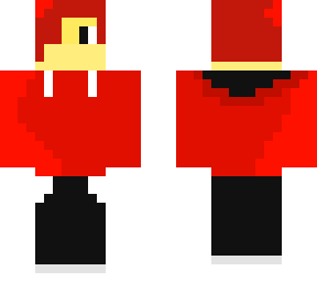 red hoodie man