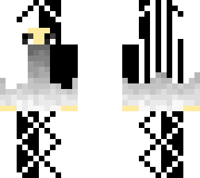 the black and white girl/yin yang girl