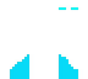 wight and cyan ender man