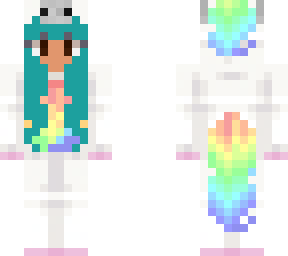 black girl unicorn - blue hair