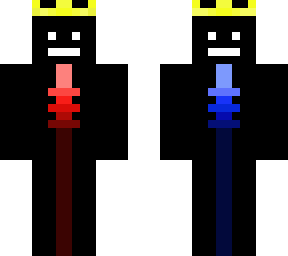 blue and red king