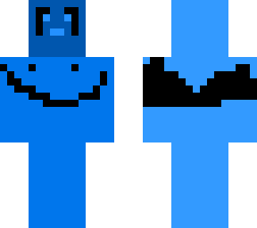 blue panda with face