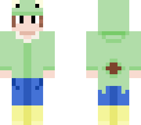 bunny boy in a frog jacket