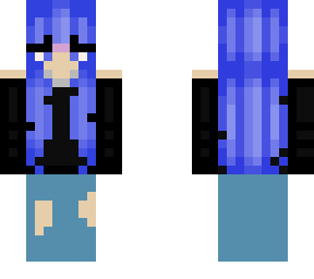 girl with blue hair