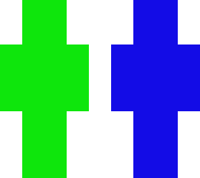 green blue