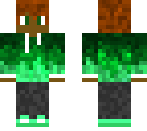 green hoodie