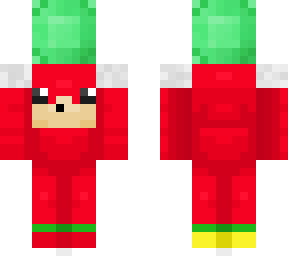 knuckles wearing an emerald block