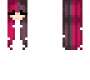 pink & black/purple hair | female