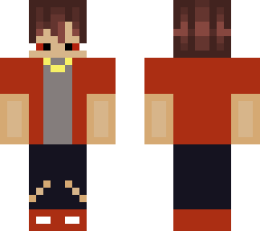 red jacket cool boy skin