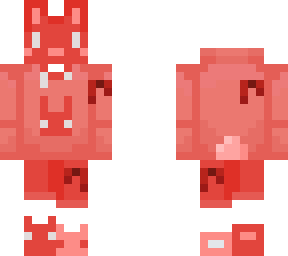 ridiculous red rabbit outfit base hood down