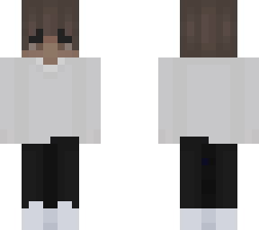 white crew, dark denim