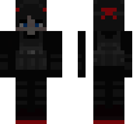 black and red anime boy