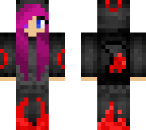 black and red hoodie girl