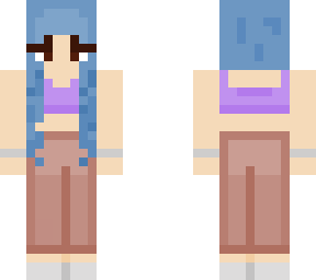 blue haired girl fitness
