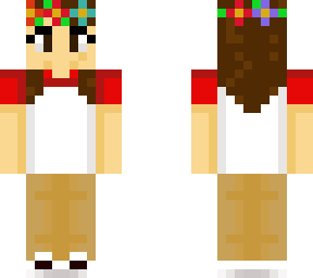 brown hair female tommyinnit w/ flower crown