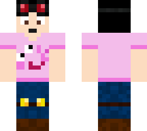 dantdm skin model with red goggles,black hair and brown eyes.