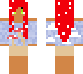 mushroom girl with hair on side