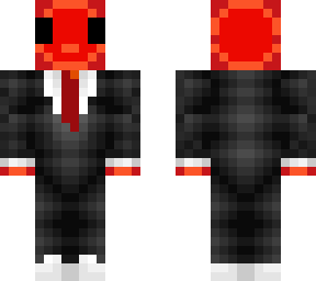 red axolotl in a suit