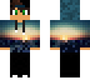 sunset boy with a hoodie