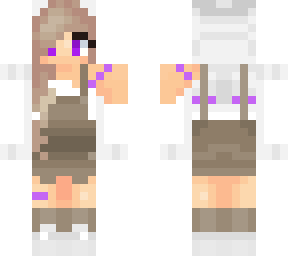white enderman sweater with overalls