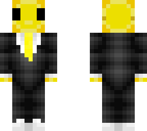 yellow axolotl in a suit