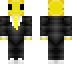 yellow axolotl in a suit