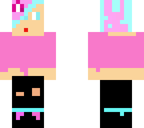 blue and pink