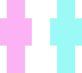 blue and pink person