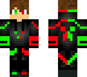 blue and red gamer boy | Minecraft Skin