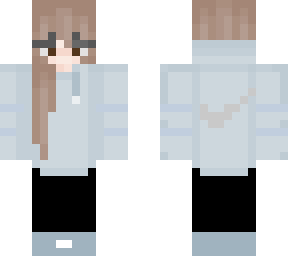 blue hoodie girl