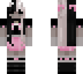 emo cat girl in pink