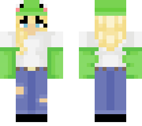 frog girl skin in dino hoodie