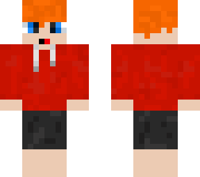 ginger in red hoodie