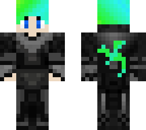 green haired human