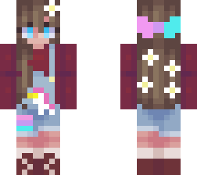 me, with unicorn overalls