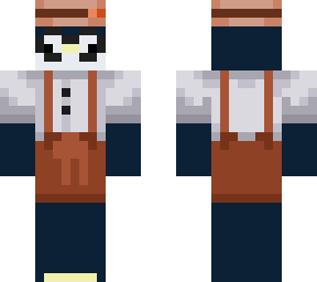 penguin in school outfit i think