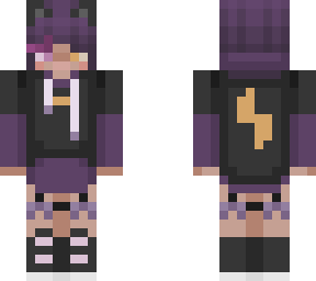 purple girl with yellow [cat]