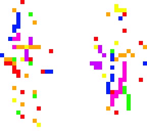 rainbow dotty man