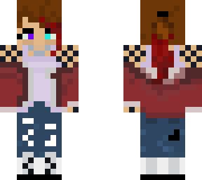 red haired girl with hoodie